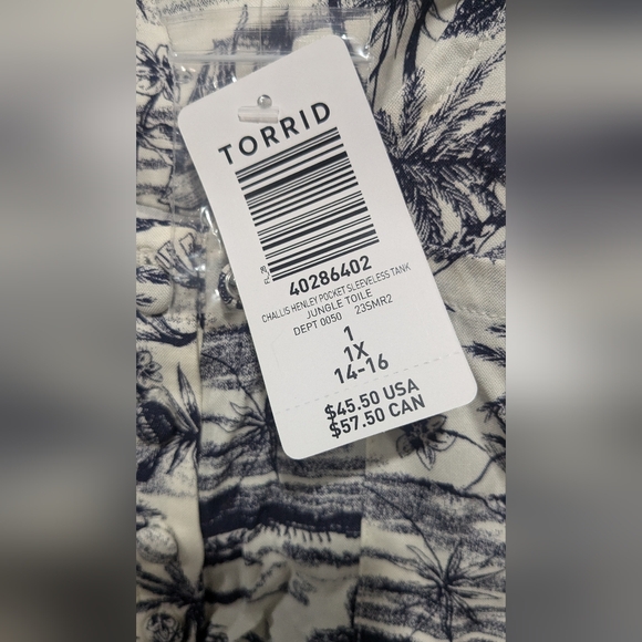 Torrid Challis Henley Sleeveless Tank - Picture 4 of 7